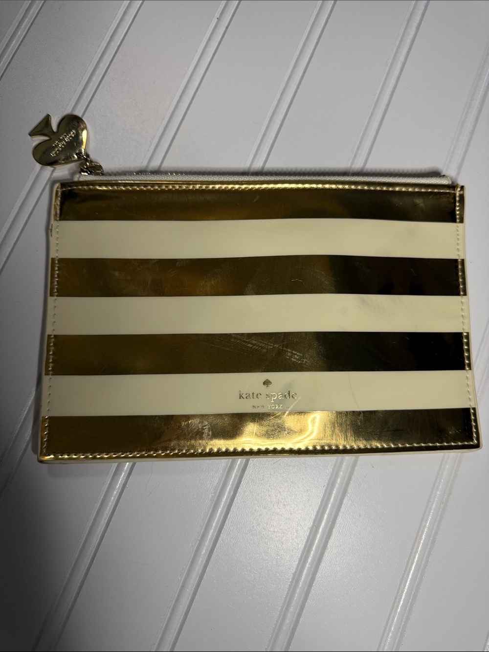 Kate Spade Striped Zip Pouch